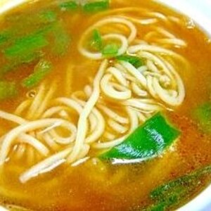 スパゲティで作る醤油ラーメン